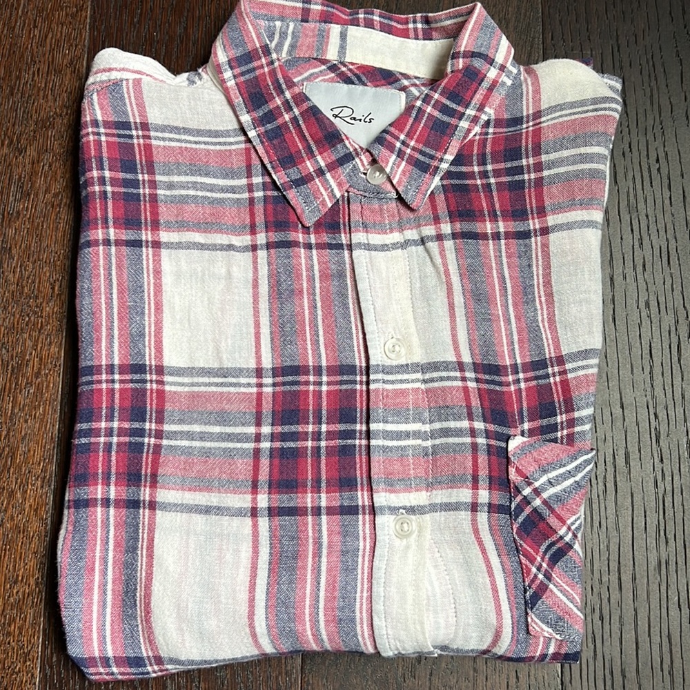 Rails Charli Plaid Button-Up Shirt - Raspberry Co… - image 6